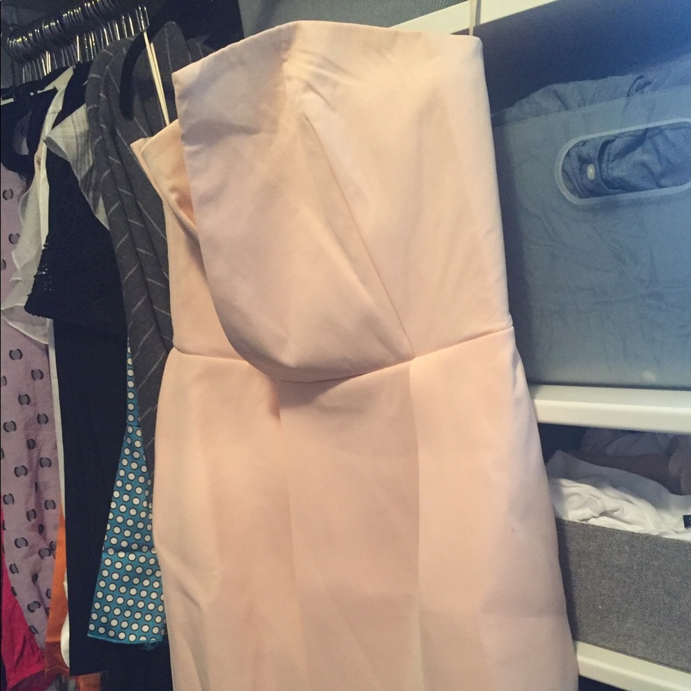 Cameo peach asymmetrical dress